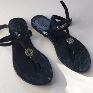 ✨Black Coach Sandals✨